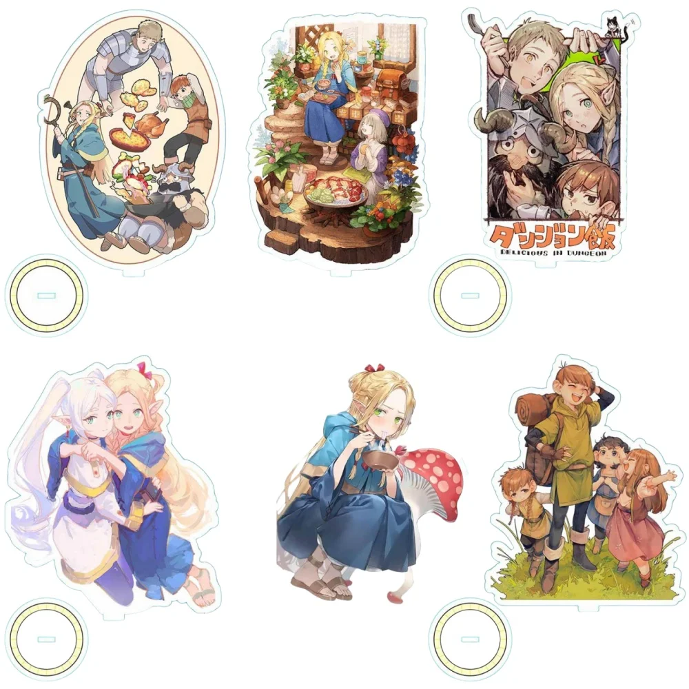 Anime Fans Gifts HD Character Delicious in Dungeon Marcille Laios Senshi Chilchuck Falin Acrylic Stand Ornament Collection Serie