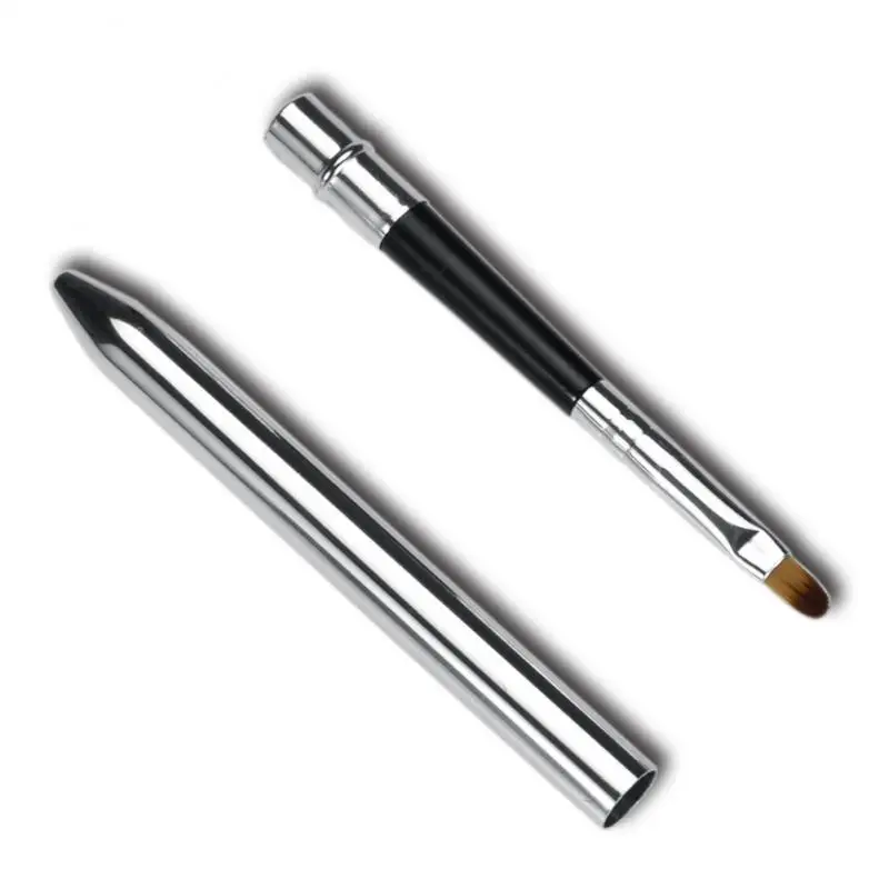 Pinceau à lèvres argenté avec manche en métal, 1 à 10 pièces, stylo, rouge à lèvres, brillant, durable, outils de maquillage de beauté