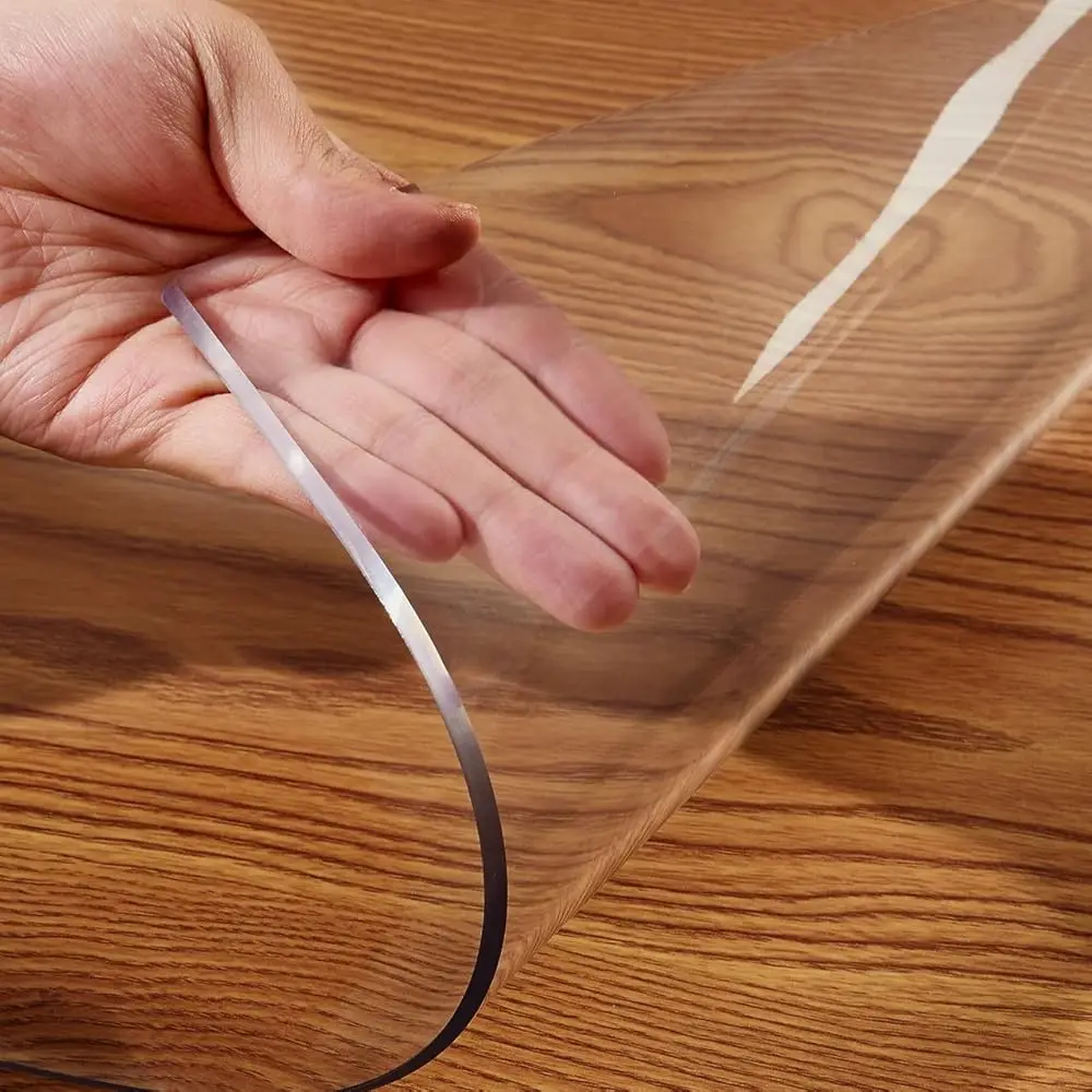 

Easy Clean Waterproof Plastic Table Top Cloth Desktop Protective Transparent Pvc Table Pad Clear Table Cover Protector For