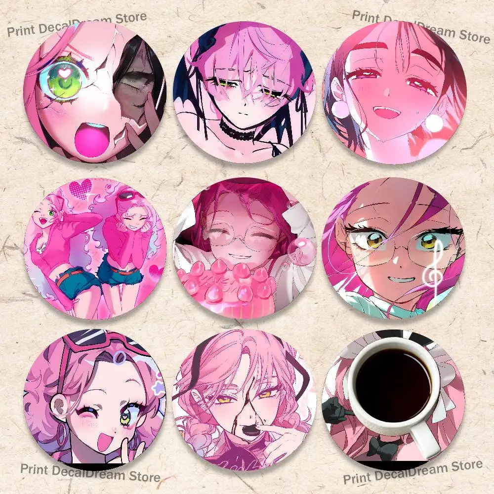 

Mizi Stage Wood Coaster Set - Heat Resistant For Tea & Coffee, Home Cafe Decor Holiday Gift