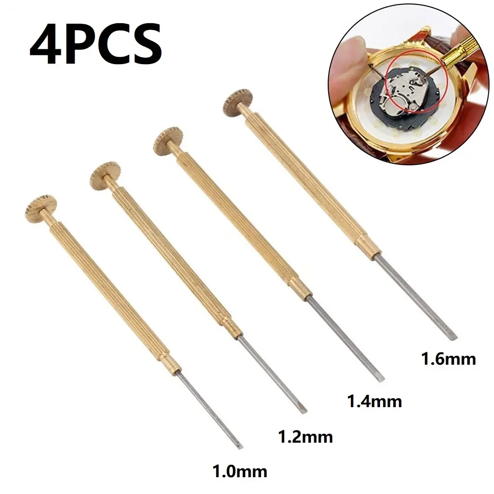 Screwdriver Watch Screwdrivers Home Studio 4pcs/set Golden Long Service Life Resist Oxidation Small And Convenient