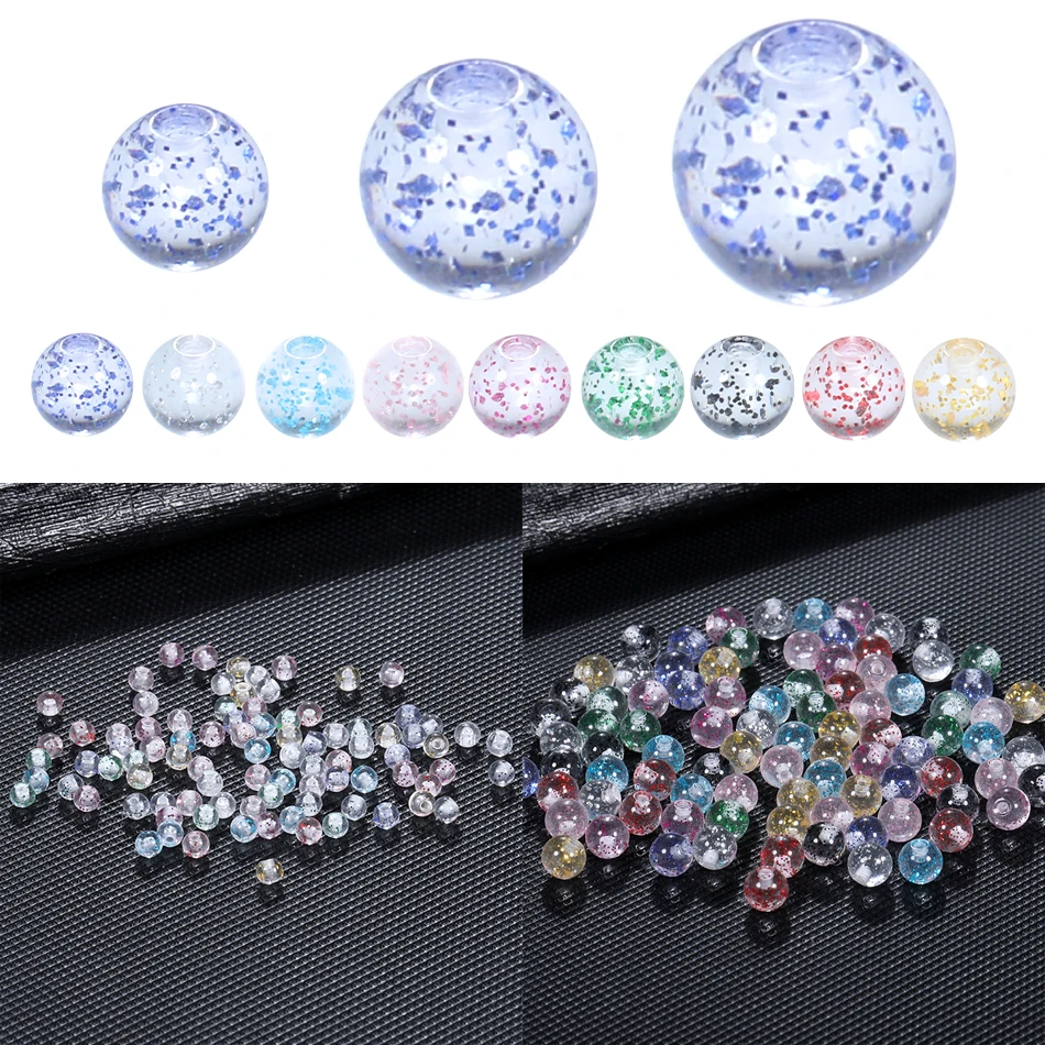 90pcs/lot Acrylic Glitter Replacement Ball 3mm 5mm 6mm Tongue Barbell Lip Ring Ear Belly Eyebrow Nose Piercing Ball Body Jewelry