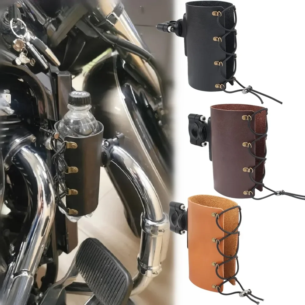 22-28mm Motorcycle Bicycle Cruiser ATV ADV Universal Ajustable Handlebar Coffee Cup Holder Engine Guard Drink Water Bottle Mount