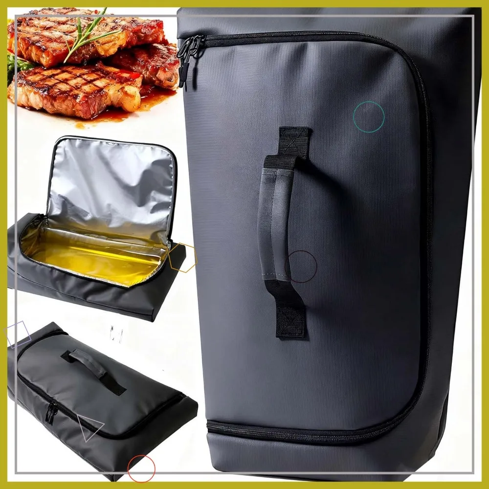 

Leak-Proof Insulated Meat Resting Bag, 270° Opening for Large Briskets & Turkey, Washable BBQ Accessory Gift