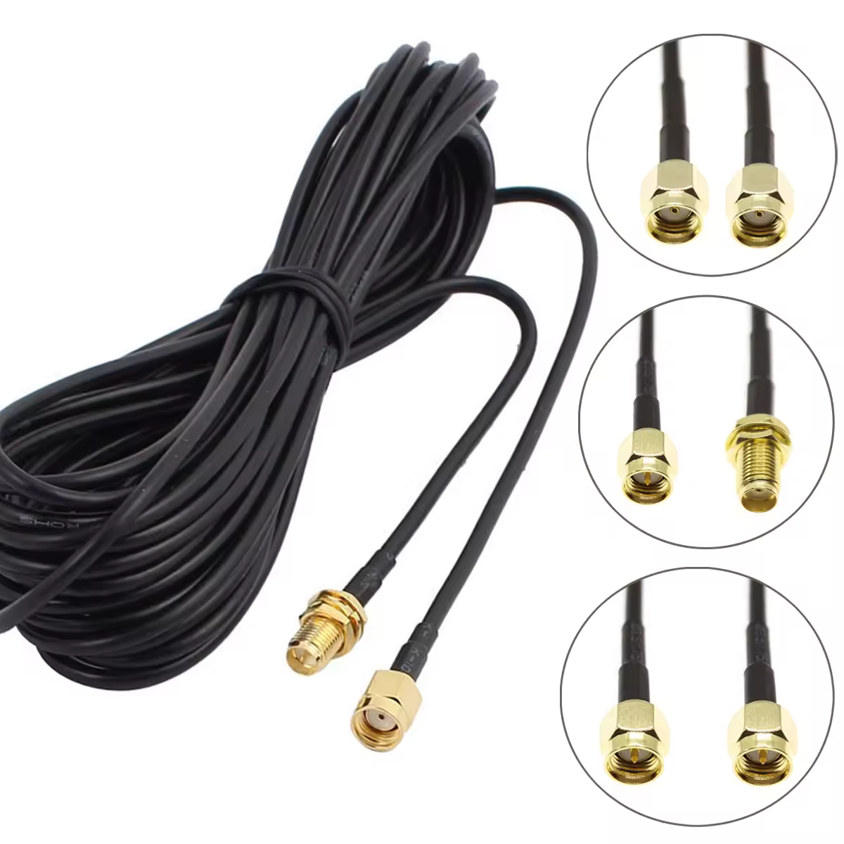 RG174 Kabel SMA Male Naar SMA Man Vrouw RPSMA Schot Connector Uitbreiding DRAAD RF Coax Coax Jumper RG316 Pigtail 2M 5M 10M