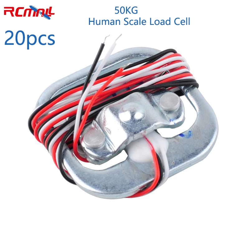 RCmall Human Scale Load Cell Weight Weighting Sensor 50KG Half-bridge HX711 AD Module Strain Gauge Bathroom Scale Amplifier