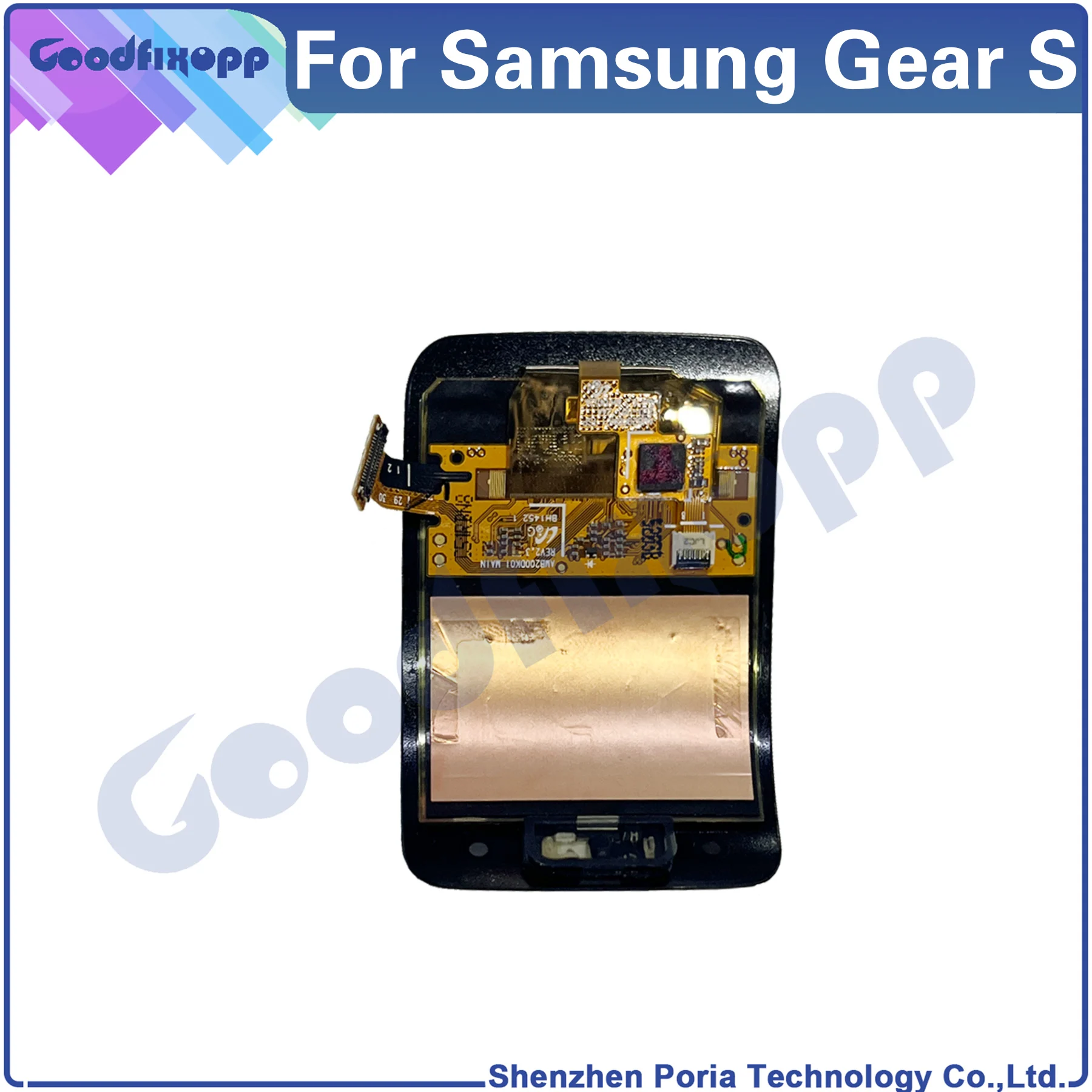 Imagem -03 - Lcd Display Touch Screen Digitizer Assembly Reposição de Peças de Reparo Samsung Gear s Sm-r750 R750