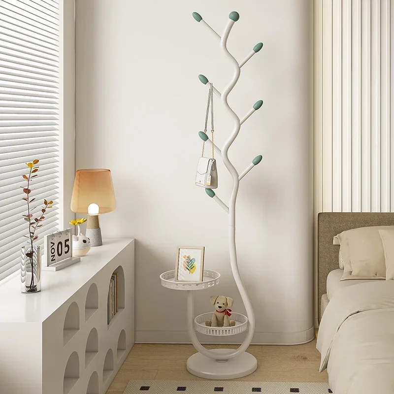 

Bedroom light luxury tree branch hanging hanger floor vertical hanging bag coat rack wrought iron clothes rack household