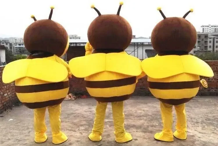 Christmas Bee Hornet Mascot Costume Yellow Bee Mascot Adult Character Costume Cosplay Apparel Wasp Bee Mascot Costume For Hallo