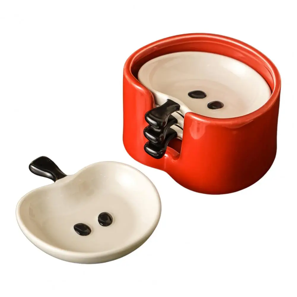 

4Pcs Ceramic Dip Dish Set Creative Sauce Bowl Stackable Dishwasher Safe Serving Dip Bowls for Parties BBQ Snacks