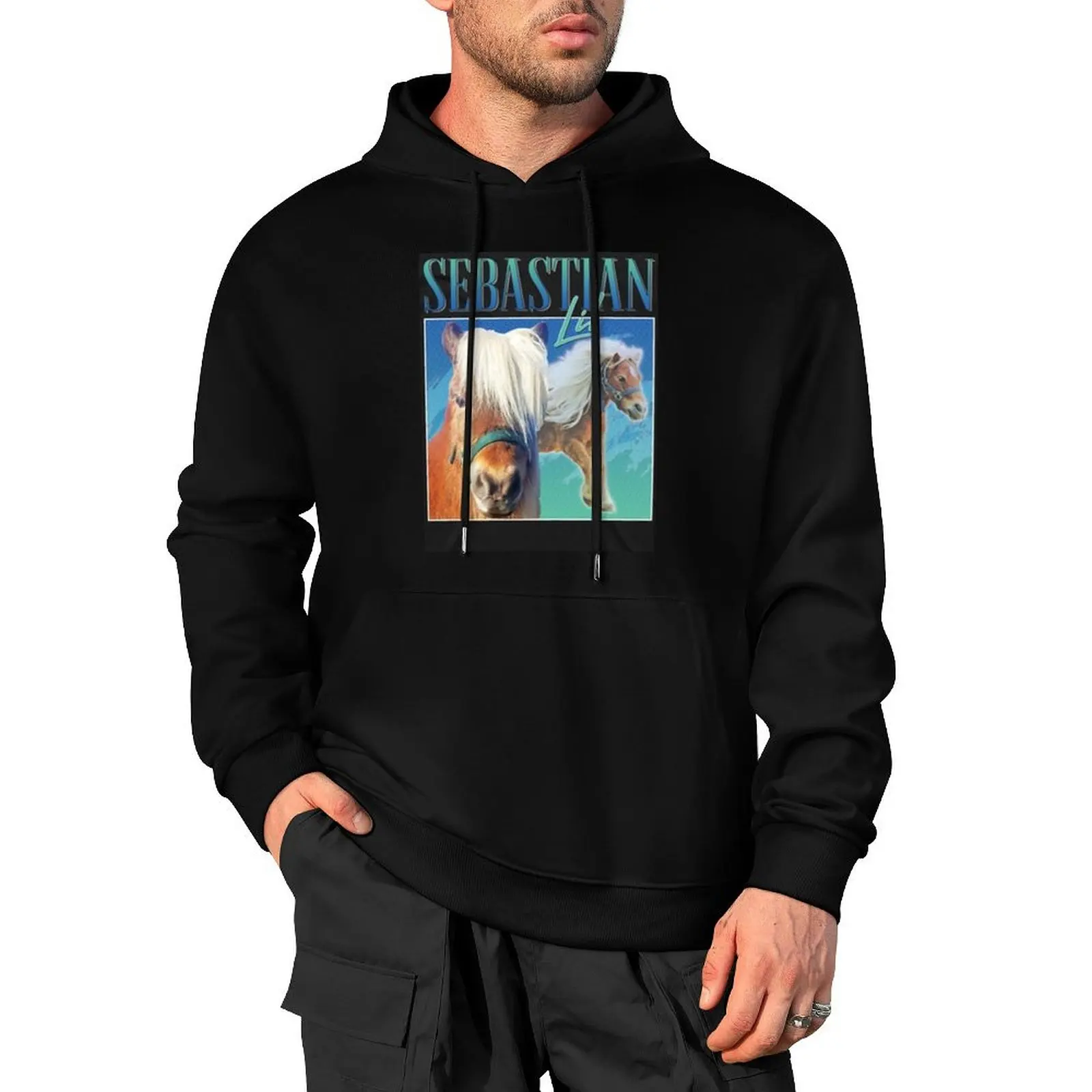 lil Sebastian Pullover Hoodie graphic t shirts men korean style clothes korean clothes men's oversize hoodie