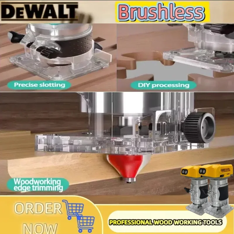 เครื่องตัดแต่งไม้ไร้สาย Dewalt 33000RPM แบบไร้แปรงถ่าน เครื่องกัดไม้ เครื่องแกะสลัก เครื่องเซาะร่อง