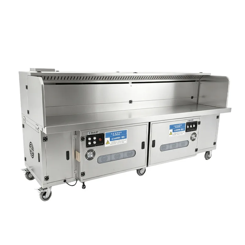 truck Commercial barbecue oil fume purifier Environmental protection Mobile stall BBQ machine Outdoor barbecue grill