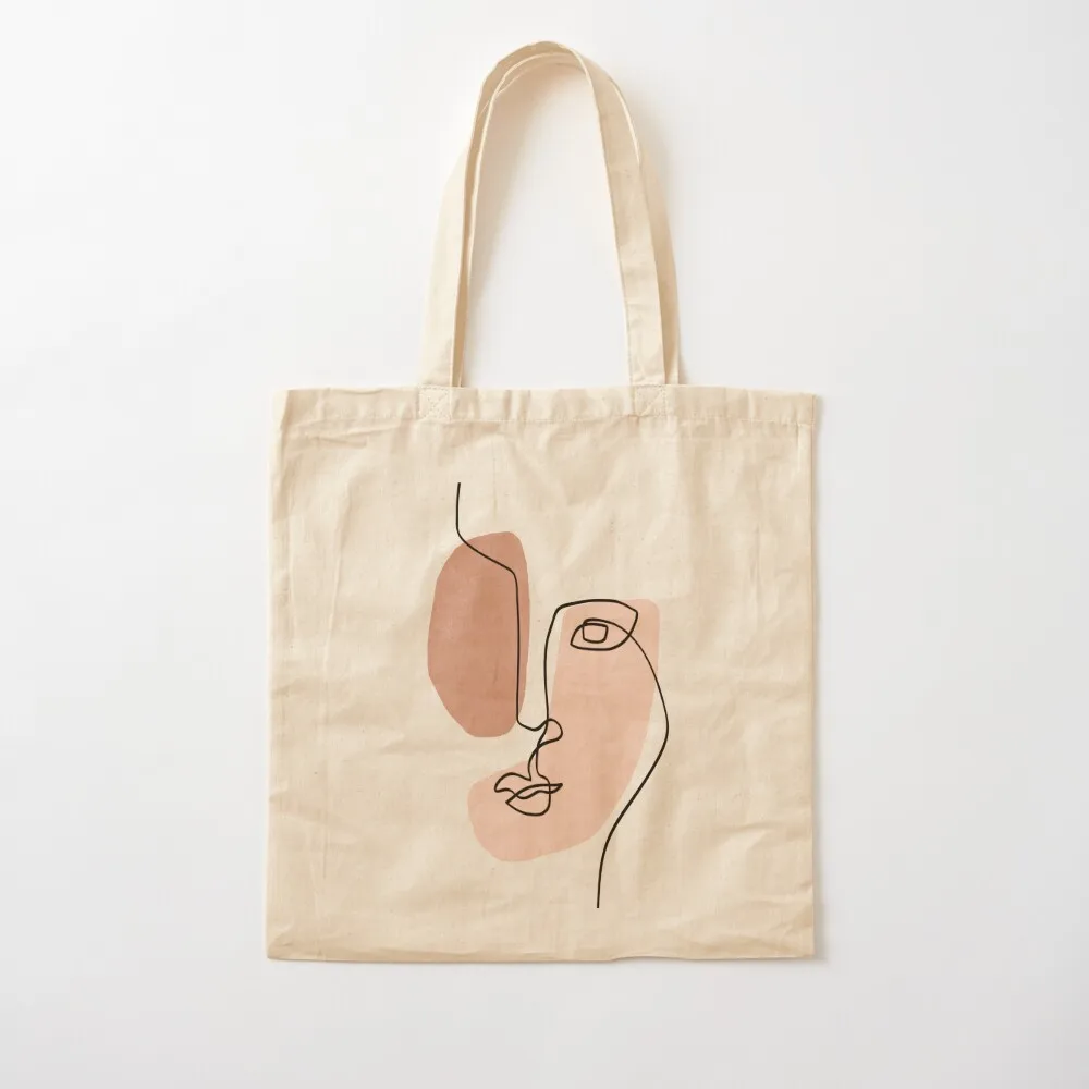 Abstract Face III - Line Art Tote Bag bags for women Customizable tote bag ecological bags tote bags men Canvas Bag