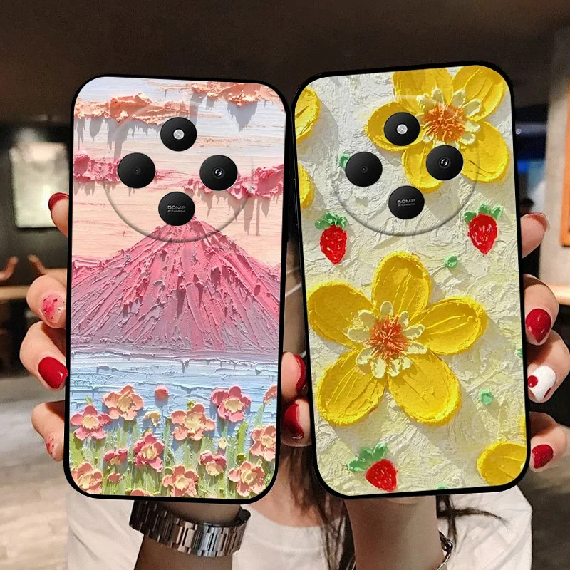 For Poco C75 Case Xiaomi Poco C75 Love Heart Silicone Phone Cover For Poco C75 Funda Camera Protection Shockproof Bumper Shell