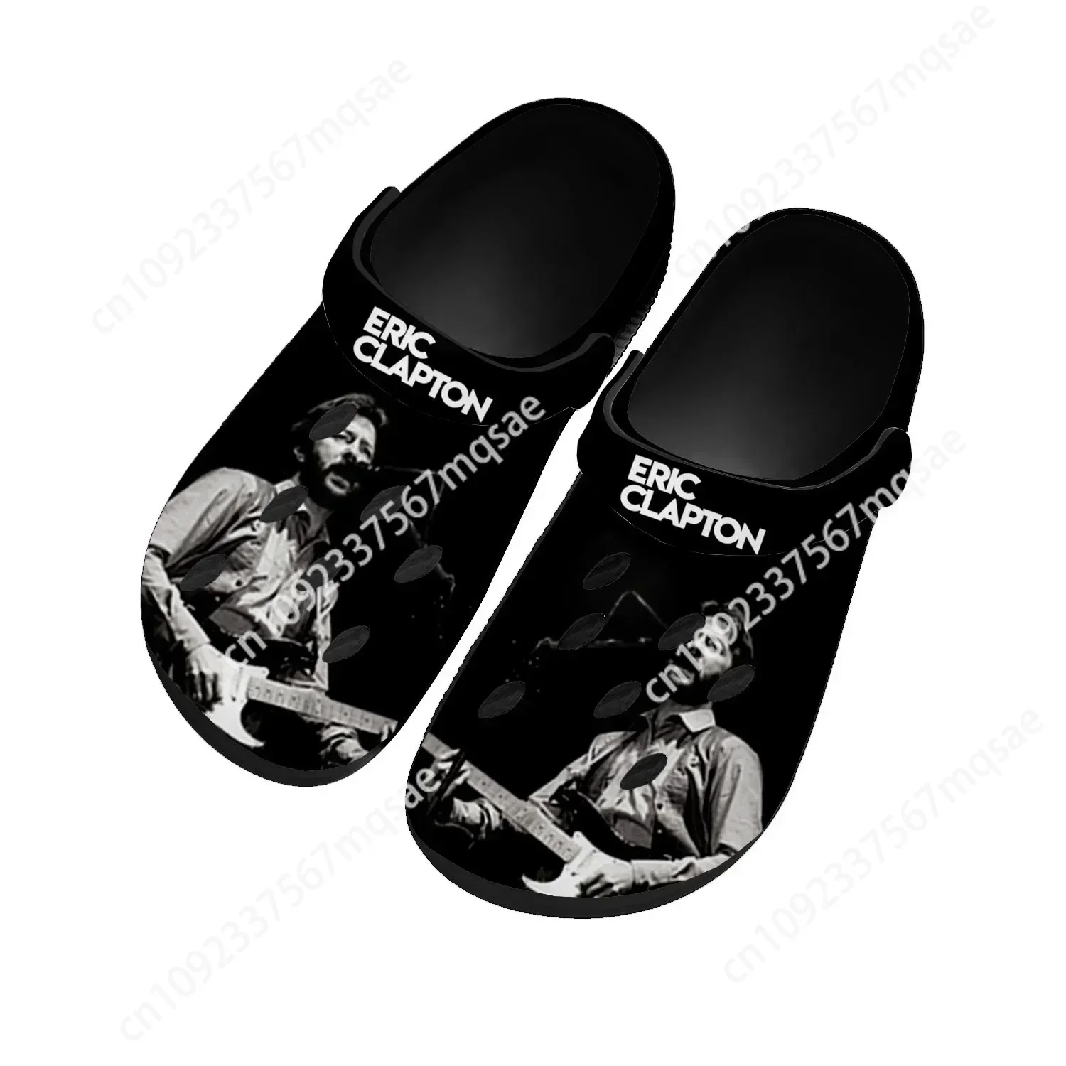 Eric Clapton rock musician guitar Home Clogs Custom Water Shoes Mens Womens Teenager Shoes Clog Breathable Beach Hole Slippers