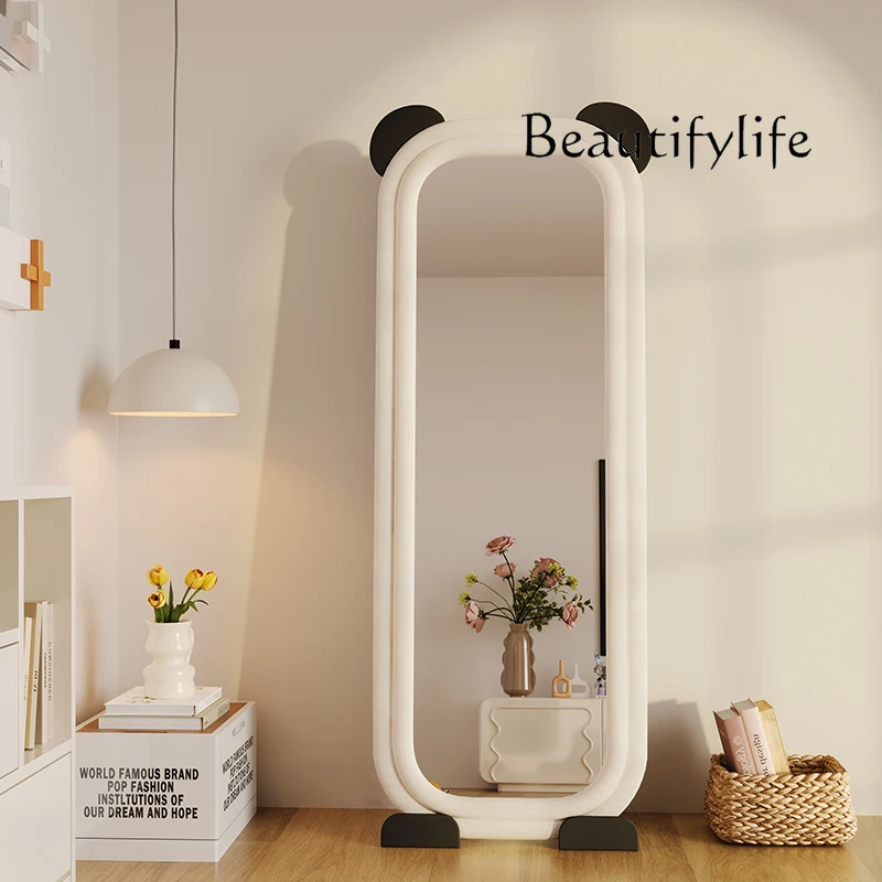 

Cream wind full body floor mirror household full-length mirror clothing store bedroom design fitting mirror