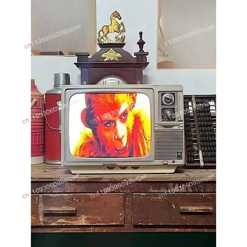 Playable Black and White TV Vintage Black and White TV Vintage 708090s Retro Nostalgic Ornament Decorative Props Antique