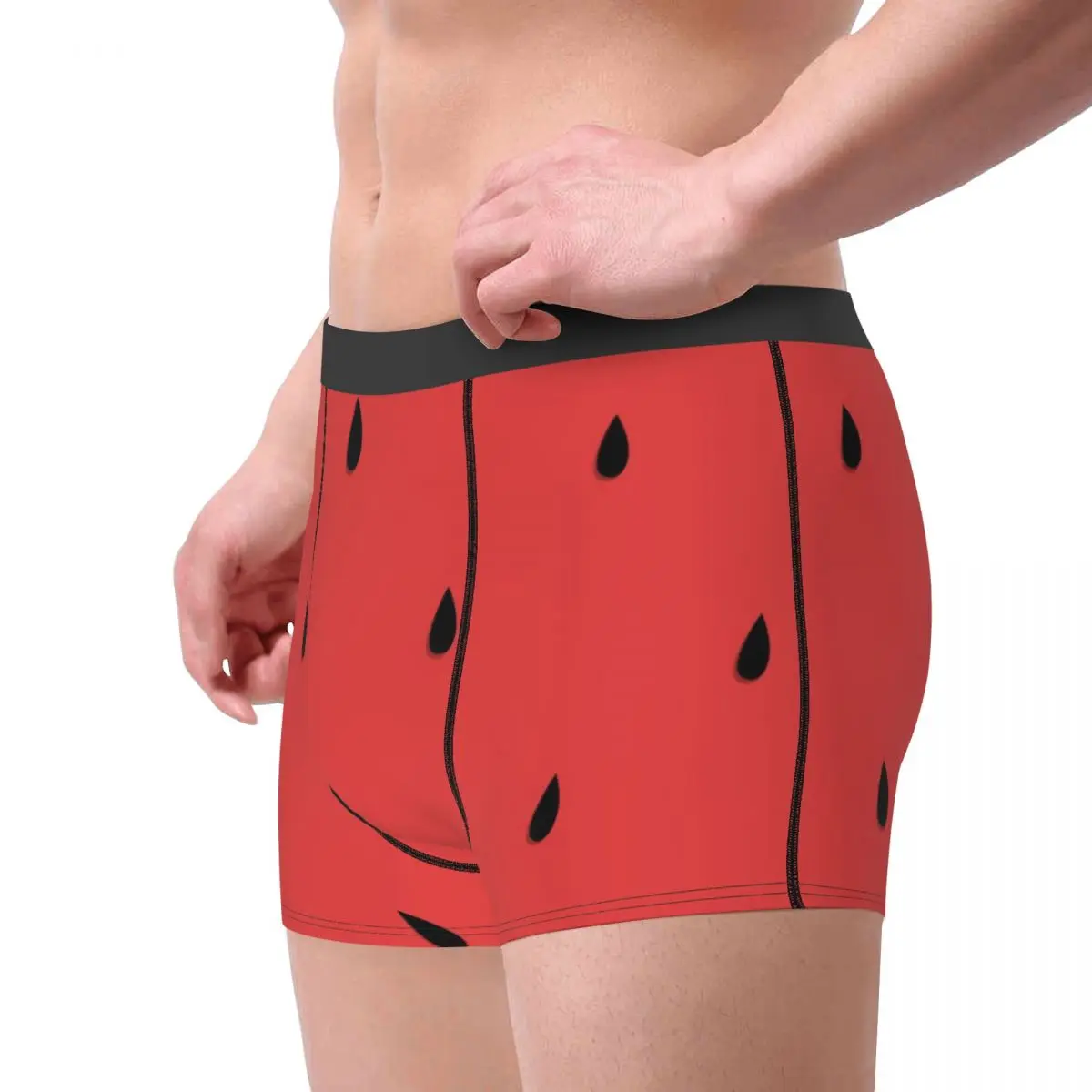 Red Watermelon Fruit Underpants Homme Panties Man Underwear Sexy Shorts Boxer Briefs