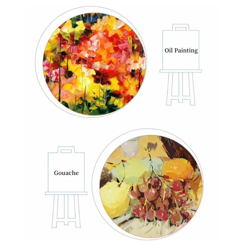 Watercolor Palette With Lid, Rectangular Paint Palette Tray With Thumb Hole, Multiple Compartments Painting Supplies Tray