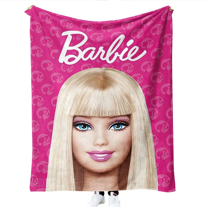 

Barbie Fashion Cartoon Flannel Blanket Fashion Print Warm Sofa Blanket Soft Comfortable Blanket Bed Home Mattress Girl