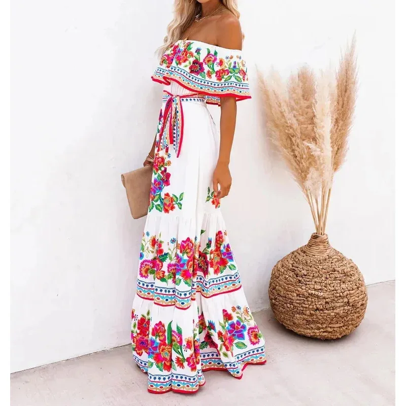 chinese dress ladies MALI Open Back Maxi Dress in Green- Summer maxi Dress main image 1