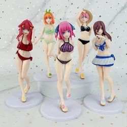 5pcs The Quintessential Quintuplets Nakano Ichika Nino Miku Yotsuba Itsuki Swimsuit Anime Action Figure Toy 20cm