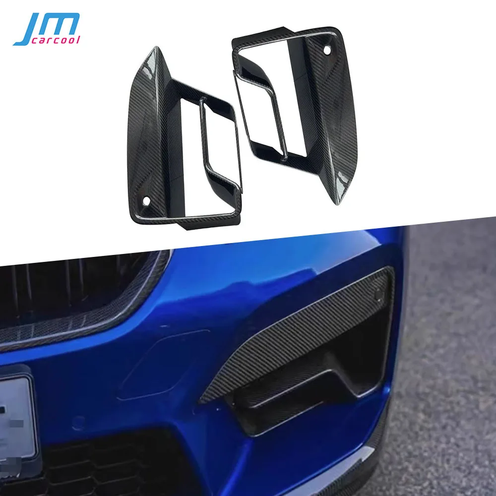 

2 PCS/Set Prepreg Dry Carbon Fiber /FRP Front Fog lamp Air Vent Trims for BMW F90 M5 LCI 2022+ Car Front Bumper Trim Covers