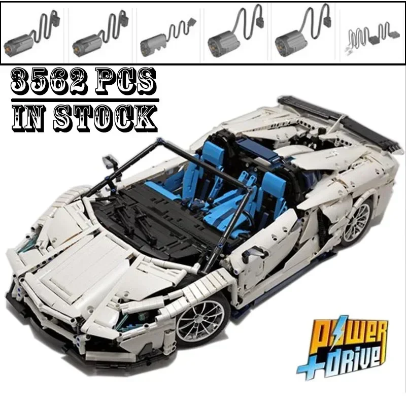 

New Technical MOC-17698 Aventador SVJ Roadster Remote Control Power Model Sports Car Building Blocks Bricks Toys Birthday Gifts