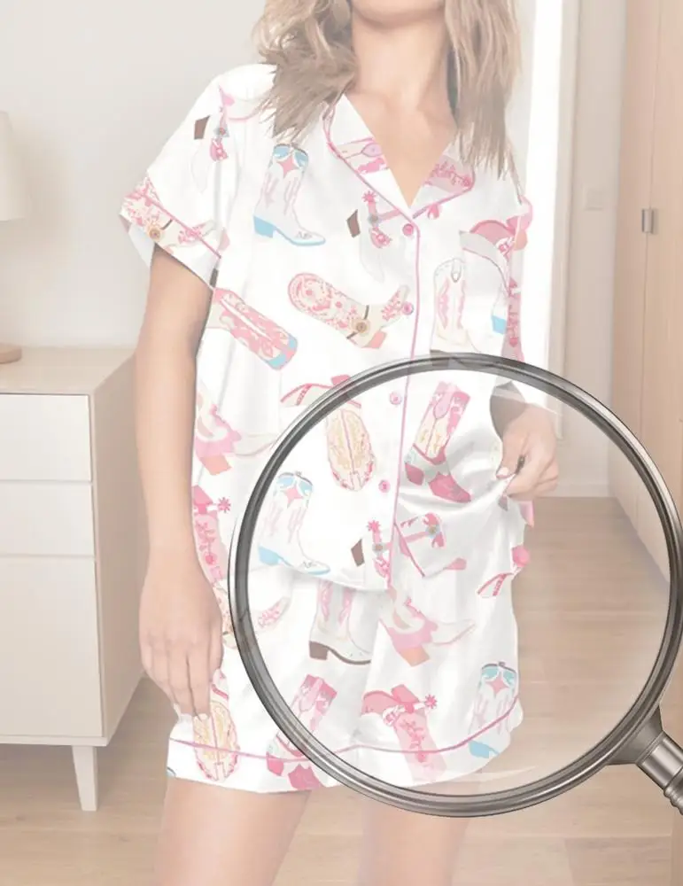 

Womens 2 Piece Western Cute Pjs Soft Pj Lounge Sets Pjs Shorts Set