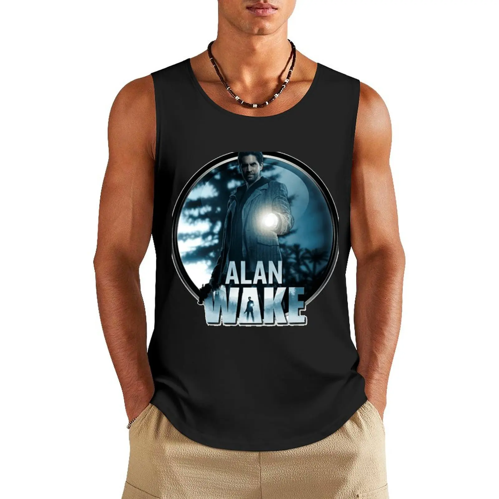 

Bright Falls Alan Wake Tank Top t shirt Bodybuilding clothing man