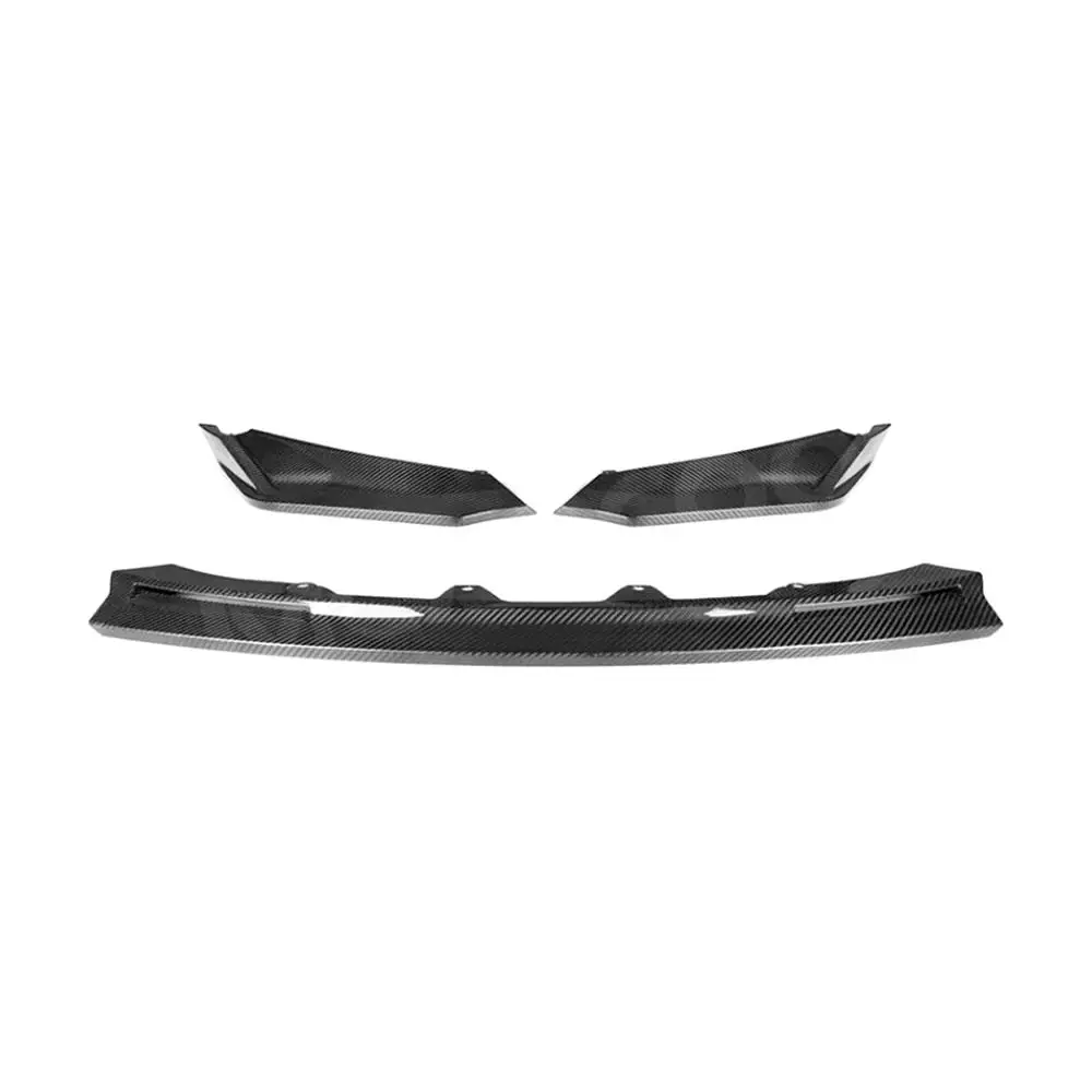 Dry Carbon Fiber Car Front Bumper Splitter Lip Spoilers for BMW 3 4 Series G80 G82 G83 M3 M4 Competition 2020+ Add on V style