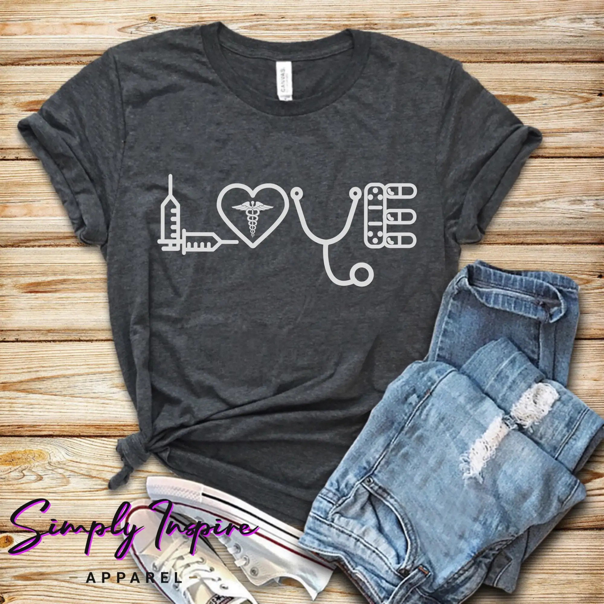 Love Nurse Shirt\ Stethoscope Love Shirt\ Nurse Appreciation Shirt\ Gift For Nurses\ Unisex Tees\Nurse Life Shirt