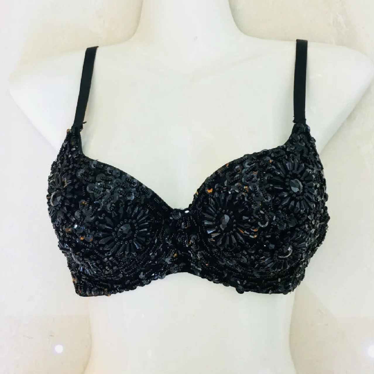 Hot Selling New Sexy Golden Sequins Push Up Bra Top Women Sexy Bra Corset Club Party Costumes Stylish Punk Gothic Bikini Tops