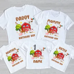 Family Matching Animals Name and Number Tshirt Clothes Kids Boy Shirt Party Girl TShirt Clothing Children Outfit