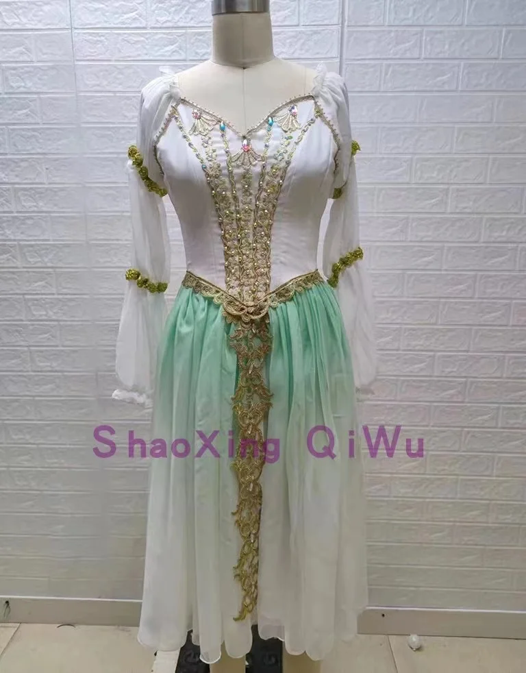 Disfraz de Ballet de La bayadere para adultos, vestido de tutú de escenario de competición profesional para niñas, traje de baile de gasa