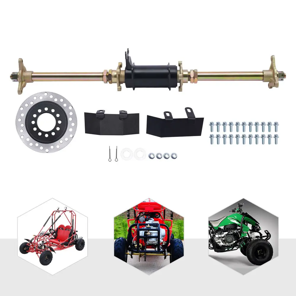 

28" Rear Axle Complete Kit 3 Hole Wheel Hub For 150cc 110 ATV Go Kart Quad Buggy