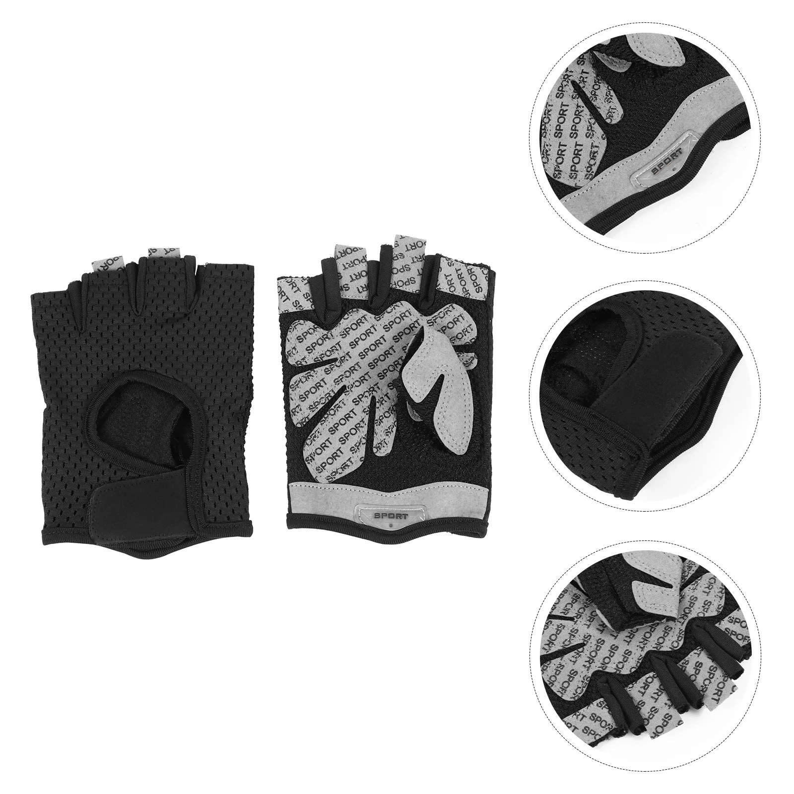 

1Pair Half Finger Breathable Sports Gloves Anti-Skid Gym Exercise Lifting Cycling Protective Gloves for Fitness