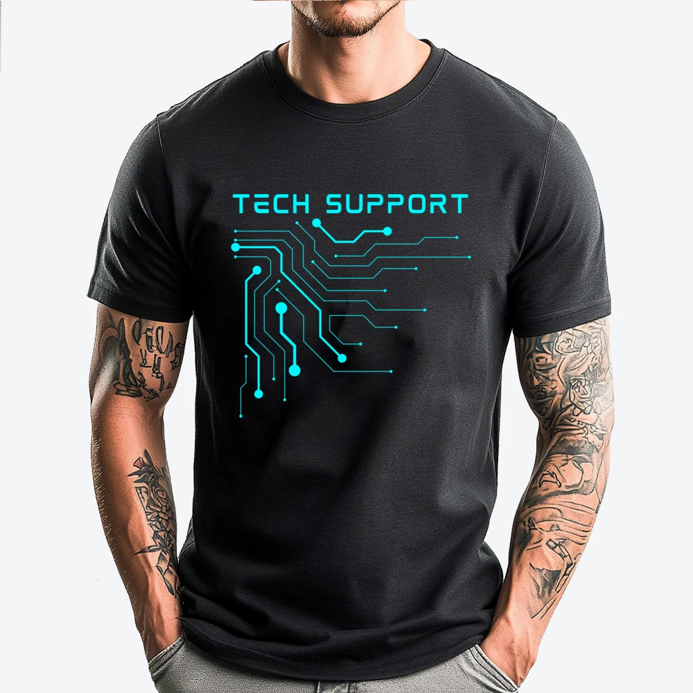 

Tech Support Computer Programmer Luxury Designer Oversized T Shirt Game Clothing T Shirts Plus Size