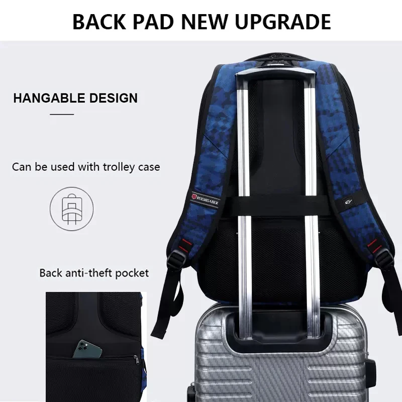 مقاوم للماء 17.3 بوصة محمول على ظهره للرجال العمل حقيبة السفر الكبيرة للطائرة موضة بنين حقيبة مدرسية رجل Mochila جديد #2