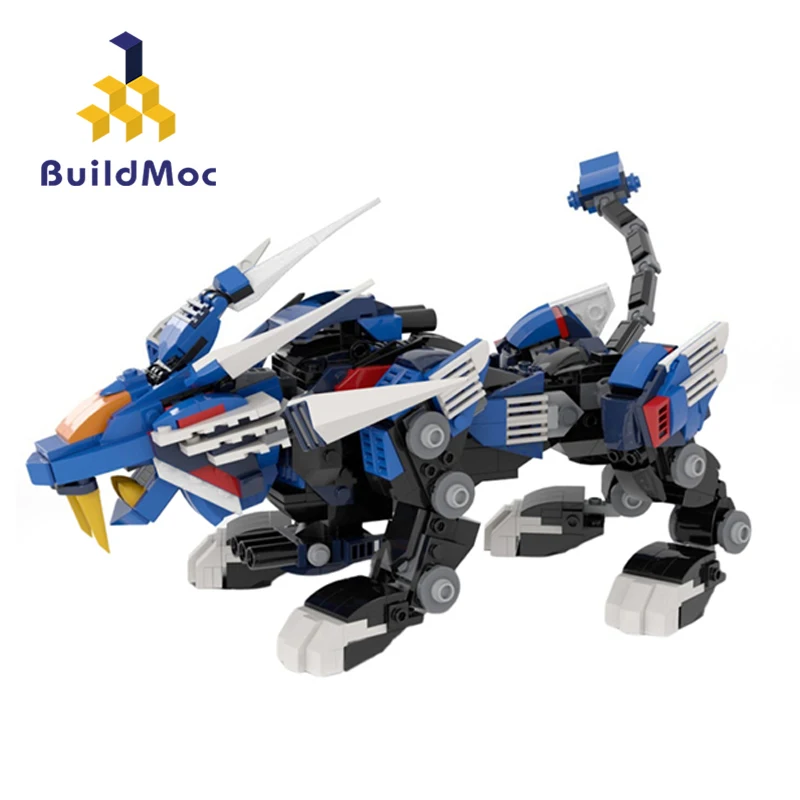 MOC Mechanical Tiger For Zoids-Blade-Liger Building Blocks Kit  Assemble Mecha Beast Bricks Toys For Children Kid Birthday Gifts