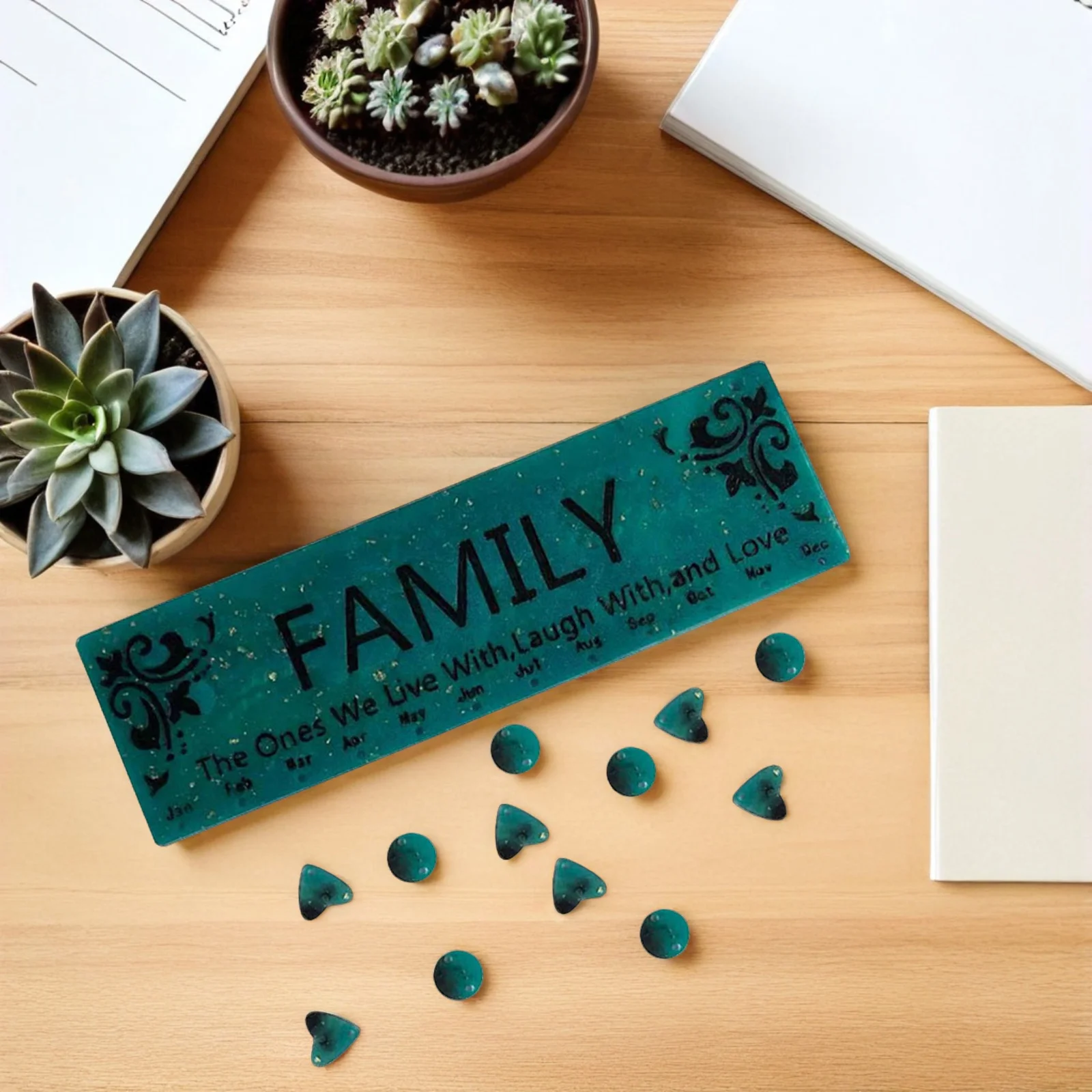 

DIY Hanging Tag Mold Silicone Material High Flexibility Resin Casting Mold for Handmade Pendant Home Decoration Craft Projects