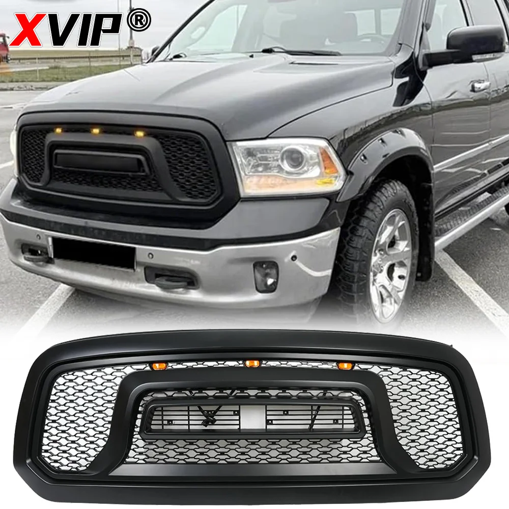 

XVIP Matte Black Honeycomb Style Front Bumper Grille Racing Grille For Dodge RAM 1500 2013-2018 Bodykit Car Accessories Mesh