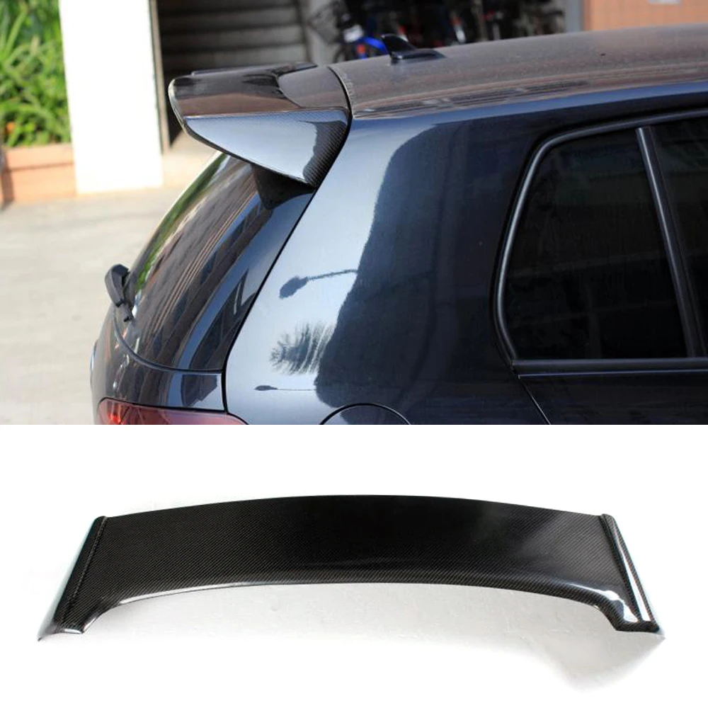 Rear Roof Spoiler Window Lip Wings for Volkswagen VW Golf 6 VI MK6 GTI and R20 Only 2010 2011 2012 2013 Carbon Fiber / FRP