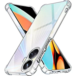Shockproof Cover Clear Case for Realme 10 Pro 9 9i 8 8i 7 7i 6 6i 10Pro 10 Pro i Global 5G 4G Soft Silicone Mobile Phone Cases