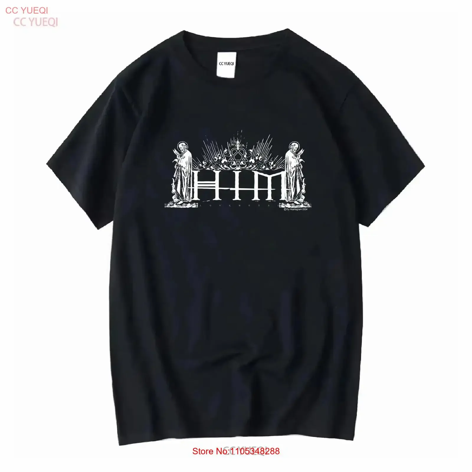 T-shirt vintage HIM Y2K His Infernal Majesty Heartagram Love Metal Bam taille M délavé décontracté confortable streetwear vintage