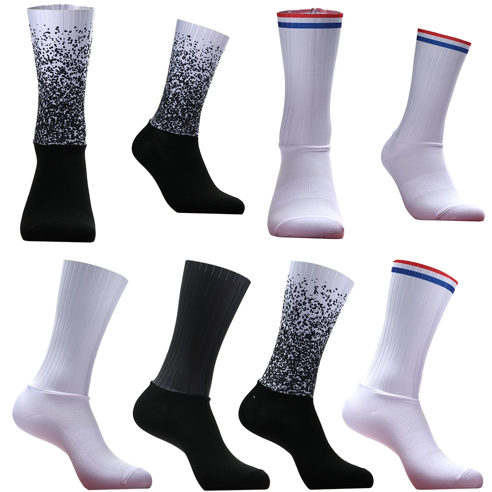 Summer Socks 2024 New Cycling Breathable Men Women Road Bike Anti Slip Silicone Seamless Aero Socks