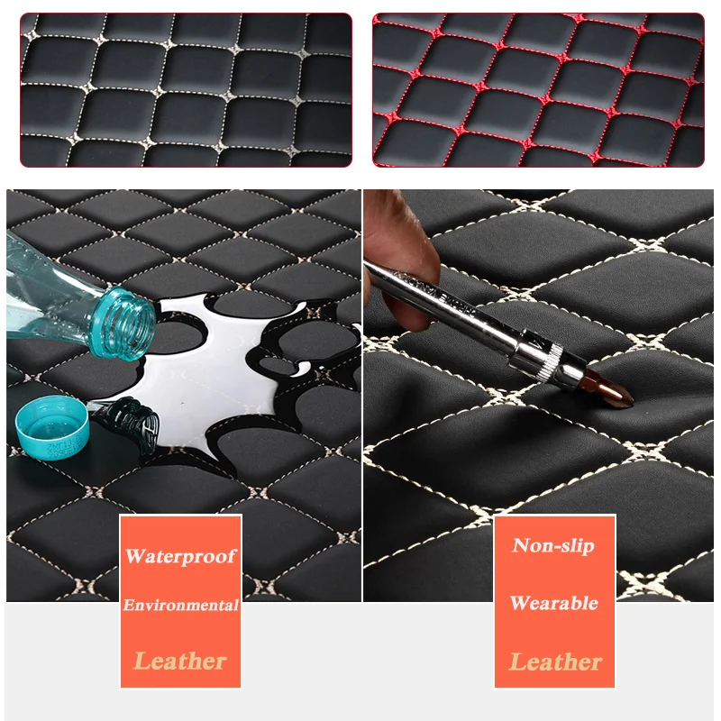 Car Styling PU Leather Trunk Mat Rear Liner Cargo For Nissan Murano Z52 2015-Present Carpet Tray Protector Pad Auto Accessory