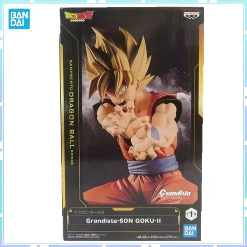 

Bandai оригинальный BANPRESTO аниме Dragon Ball Z Grandista Son Goku SSJ II ПВХ фигурка Коллекционная модель игрушки подарки