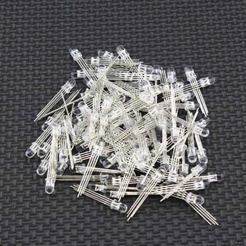 200Pcs 5Mm 4 Pin RGB LED Common Anode Red Green Blue image 3